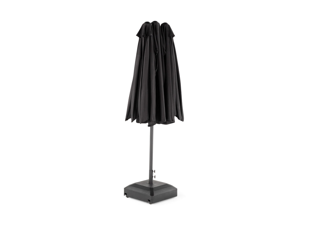 closed patio umbrella Offset Hanging the Patio Umbrella delivers a nostalgic coastal European aesthetic with superior quality and technical design Shop Adjustable Outdoor Patio Umbrella