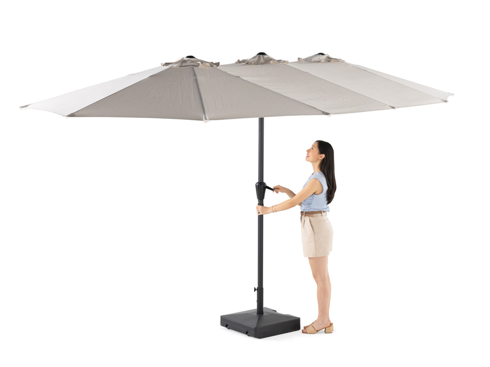free standing patio umbrella uk 9FT with Crank Lift & Tilt Use it for any occasion Heavy Duty Garden Parasols |