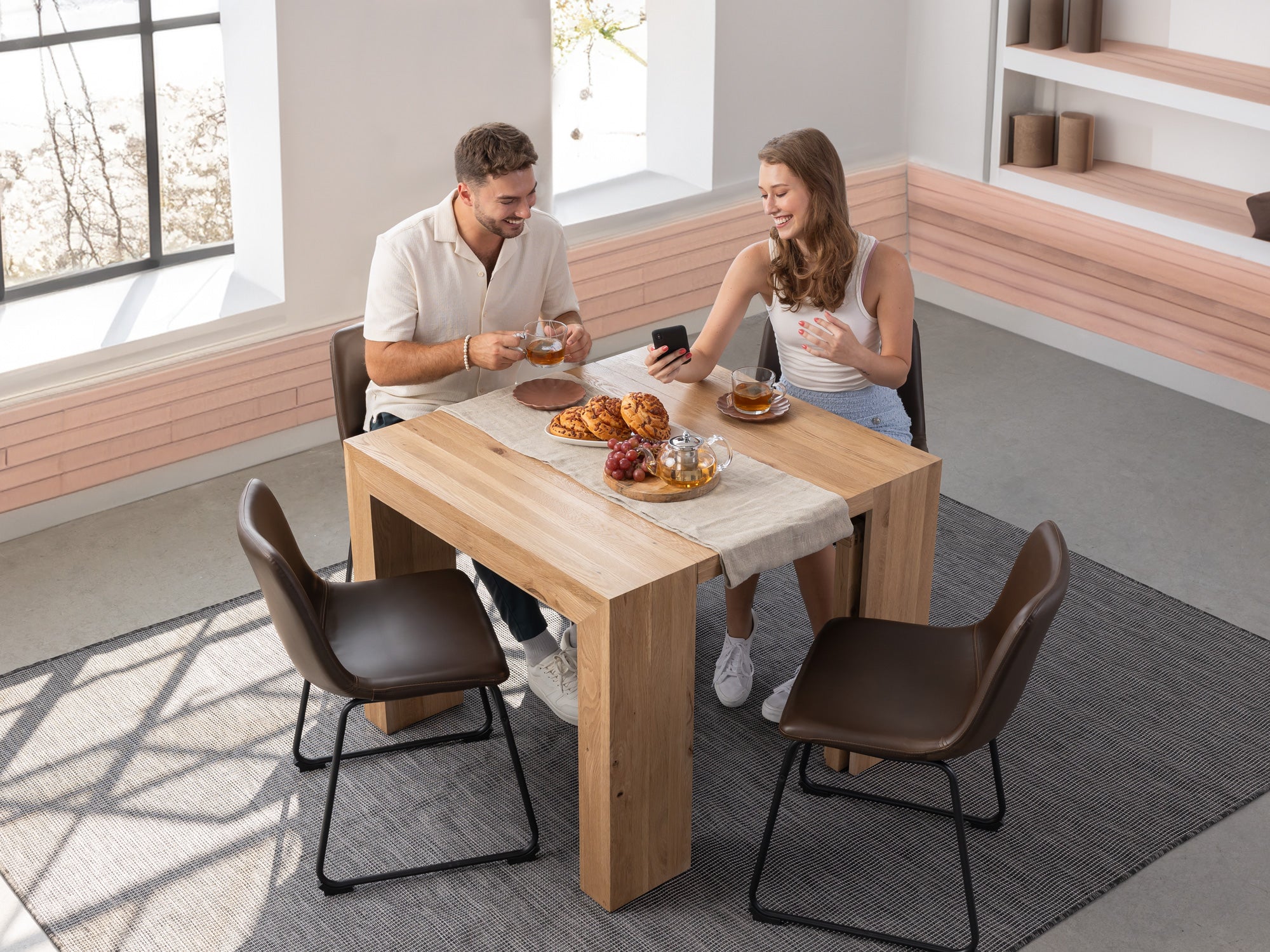 Shop Solid Wood Extendable Dining Room Table | TT UK